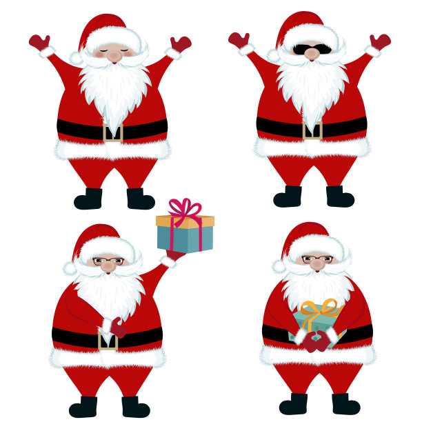 圣诞老人集合图片下载