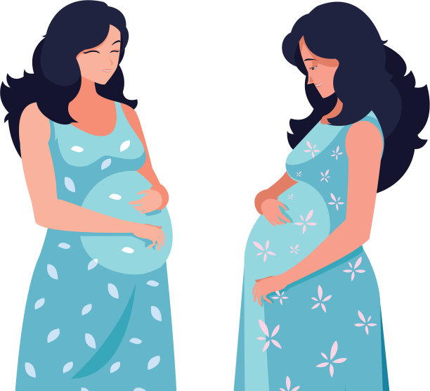 一对漂亮的孕妇角色图片下载