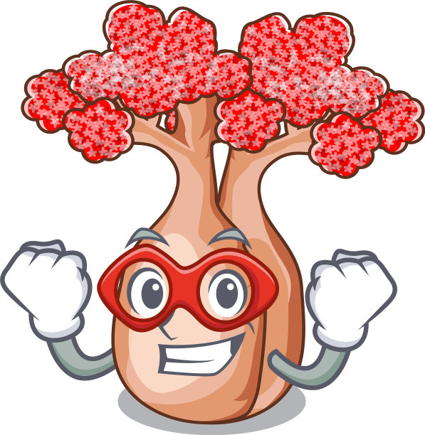 超级英雄手瓶树在绳子的角色图片下载