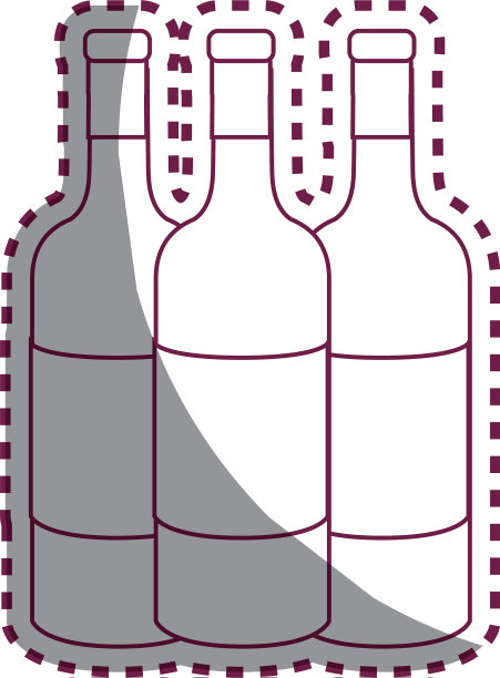 贴纸线美味的酒瓶饮料图标图片下载