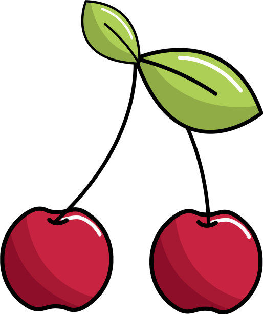 樱桃水果图标股票图片下载