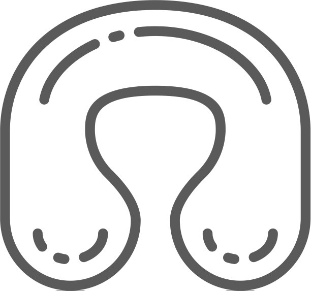 脖子线图标的弯曲枕头图片下载