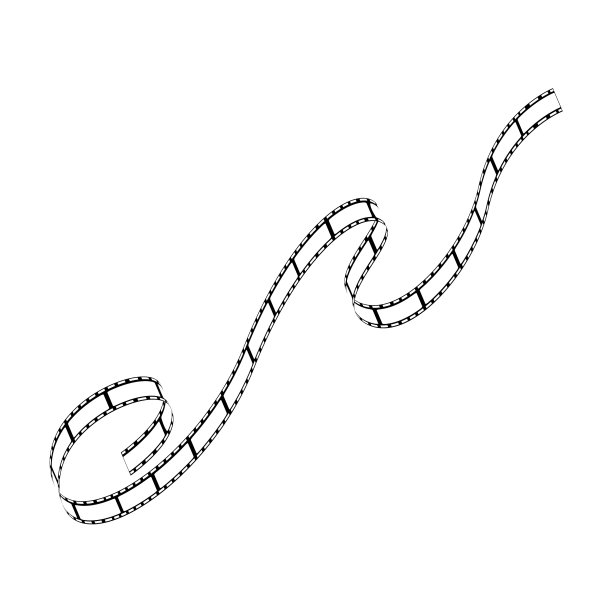 弯曲胶片带胶片胶带黑白图片下载