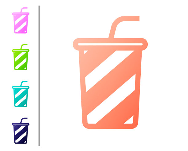 珊瑚玻璃与水图标孤立在白色图片下载