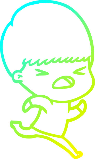 冷梯度线画卡通强调人图片下载