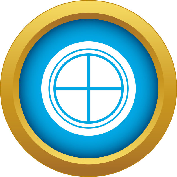 白色圆形窗口图标蓝色隔离图片下载