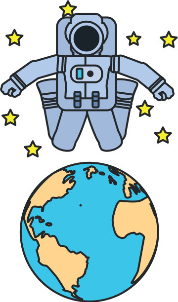 太空服与地球一起跳跃图片下载