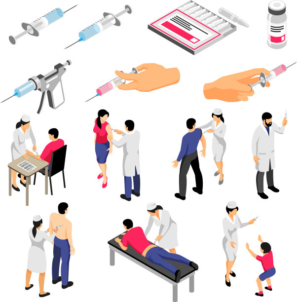 疫苗接种等距设置图片下载