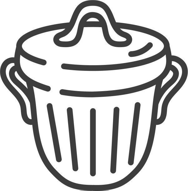 城市和城市元素的标志-垃圾桶在时尚图片下载