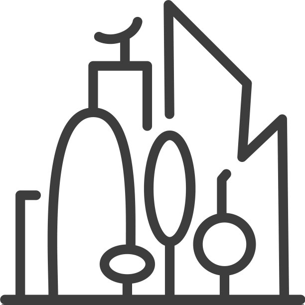 城市和城市元素的图标-摩天大楼和图片下载