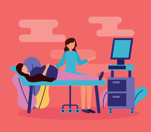 怀孕和孕妇场景flat图片下载