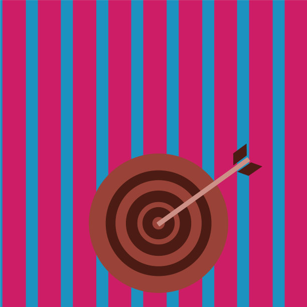 彩色飞镖板在圆圈同心风格图片下载