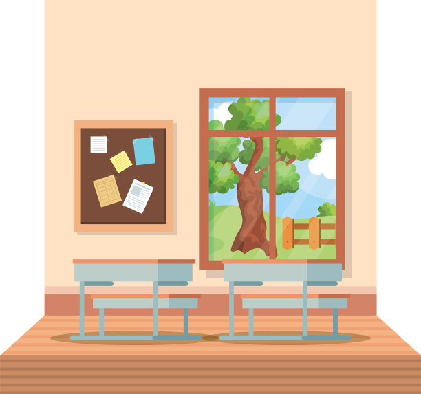 学校教室有窗景图片下载