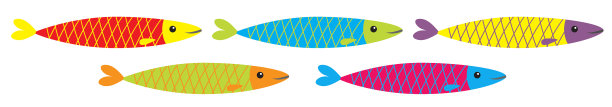 沙丁鱼彩色鱼的图标设置线岩washi图片下载