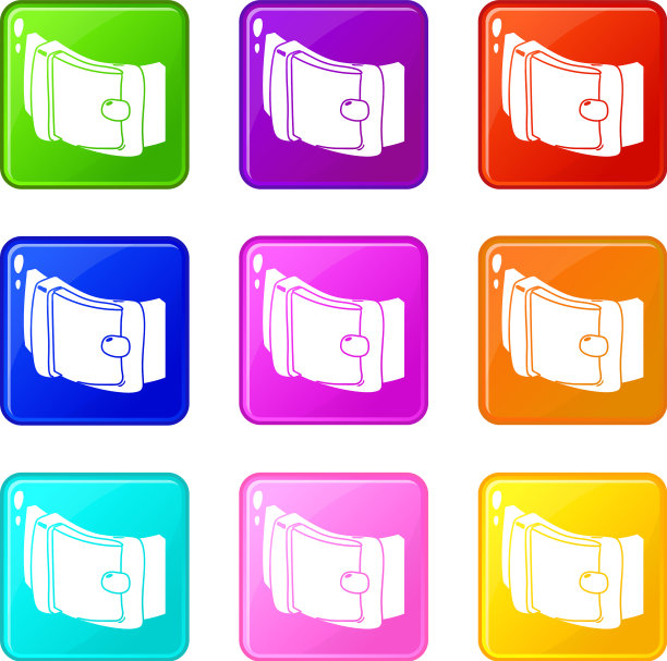 男士腰带图标集9色集合图片下载