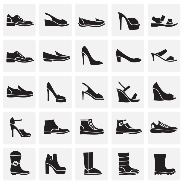 鞋子图标设置在图形和网页的背景图片下载