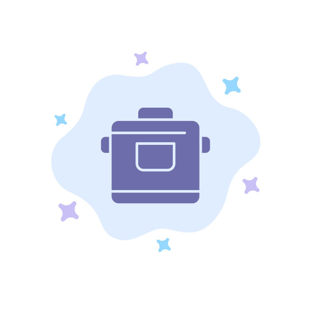 炊具厨房大米酒店蓝色图标上抽象图片下载