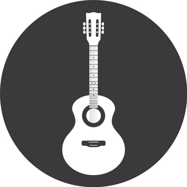 吉他标志图标设计图片下载