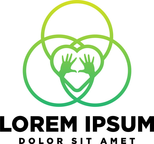 妈妈和孩子的儿童护理标志模板图片下载