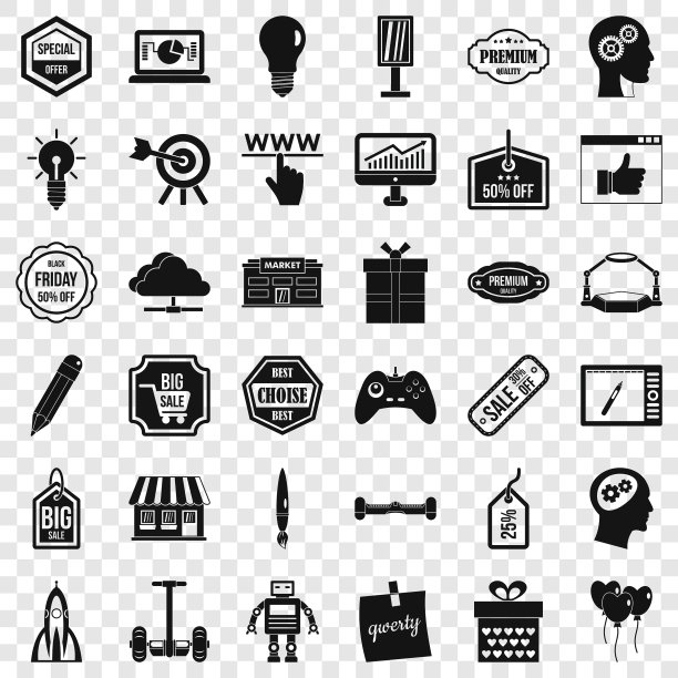 大销售图标设置简单的风格图片下载