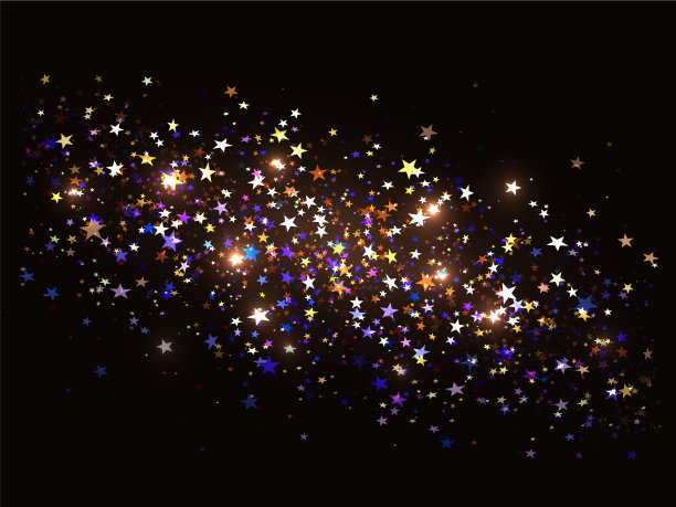 水平抽象多彩的恒星星系星云图片下载