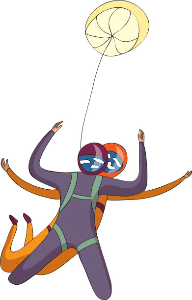 双人跳伞运动员一起飞行预定图片下载