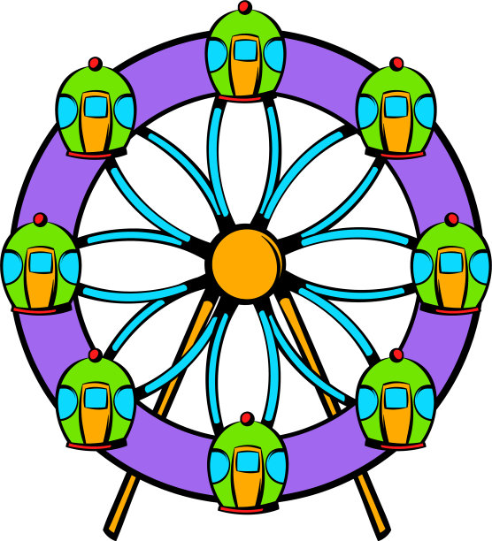 摩天轮图标图标卡通图片下载