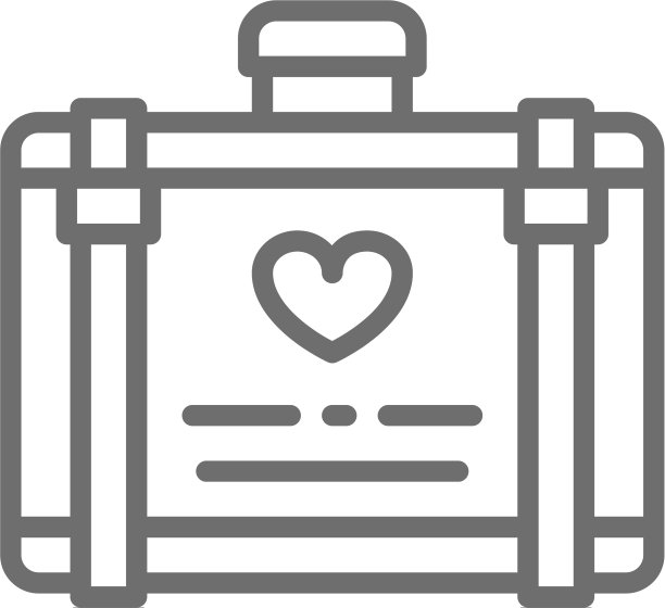 婚礼行李箱为蜜月线图标行李箱图片下载