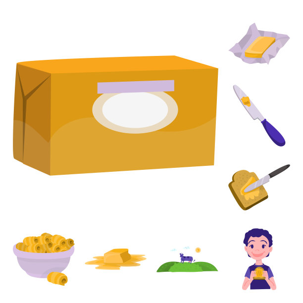 设计食品和乳制品标志，设置食品图片下载