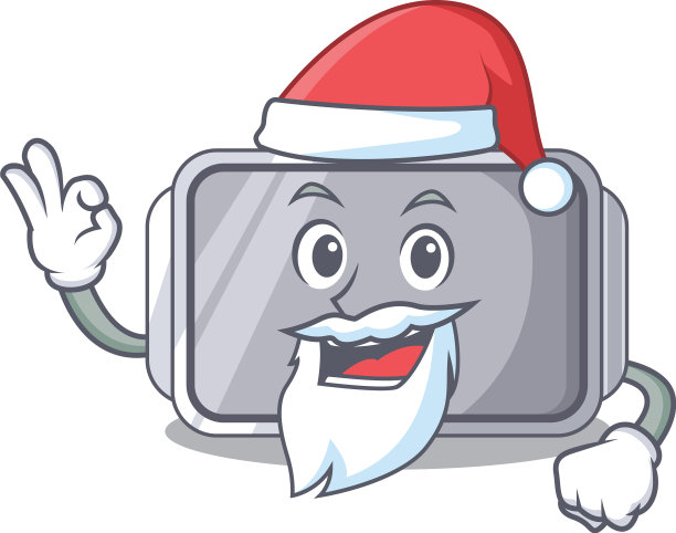 圣诞老人狭窄的烤盘与层卡通图片下载