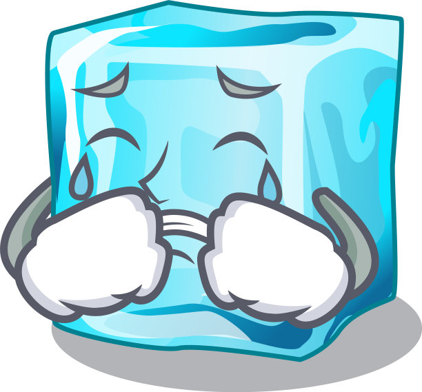 哭着的冰块被赋予了个性图片下载