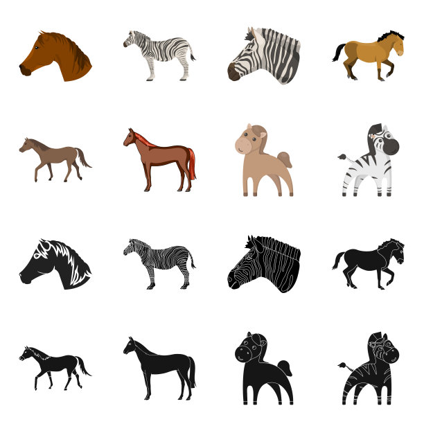 设计小跑和跑步的标志套图片下载