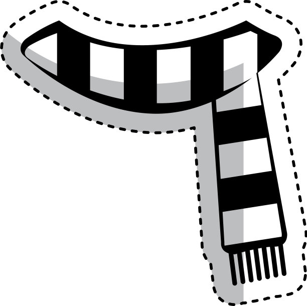 围巾衣服孤立图标图片下载