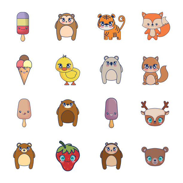 甜美可爱的卡哇伊设定的角色图片下载