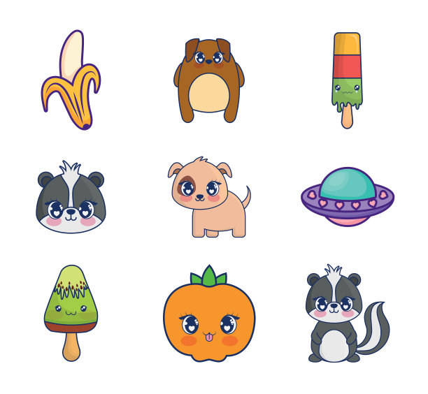 甜美可爱的卡哇伊设定的角色图片下载