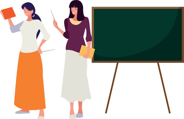 女教师与教科书和图片下载