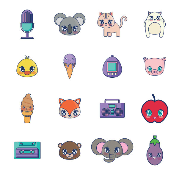 甜美可爱的卡哇伊设定的角色图片下载