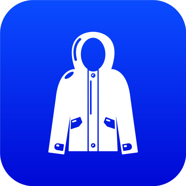 带帽夹克图标蓝色图片下载
