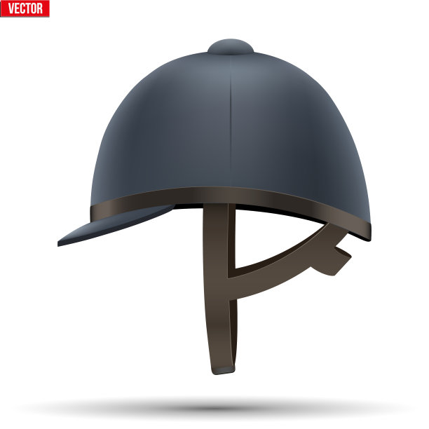 经典的骑师头盔侧视图图片下载