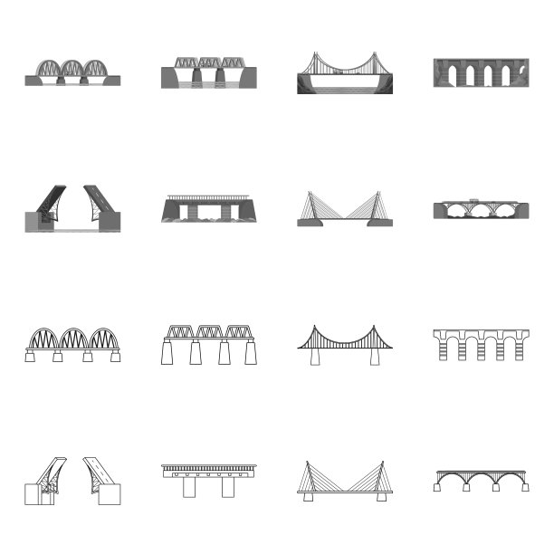 孤立的对象连接和设计标志图片下载