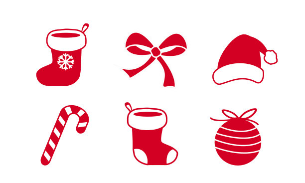 圣诞图标象征收集集棒棒糖图片下载