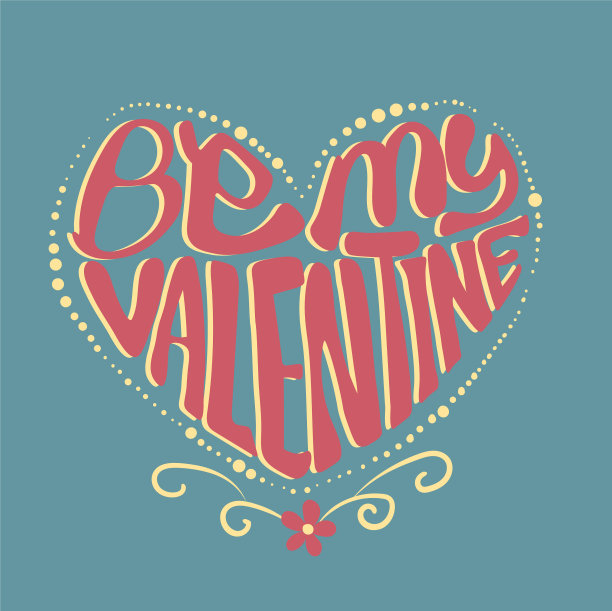 做我情人节的心形印刷图片下载