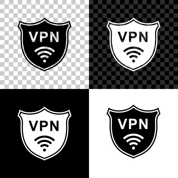 带有VPN和无线网络的盾牌图片下载