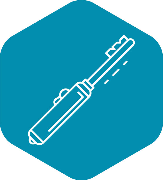 时尚电动牙刷图标轮廓风格图片下载