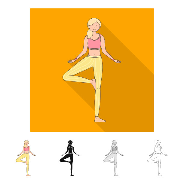 孤立物体姿态和情绪符号集图片下载