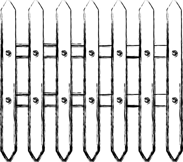 围栏木制孤立图标图片下载
