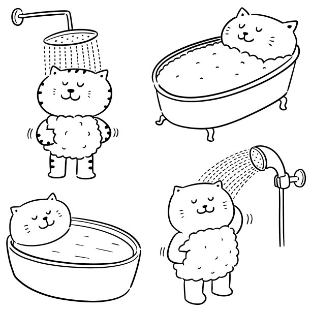 集猫洗澡图片下载
