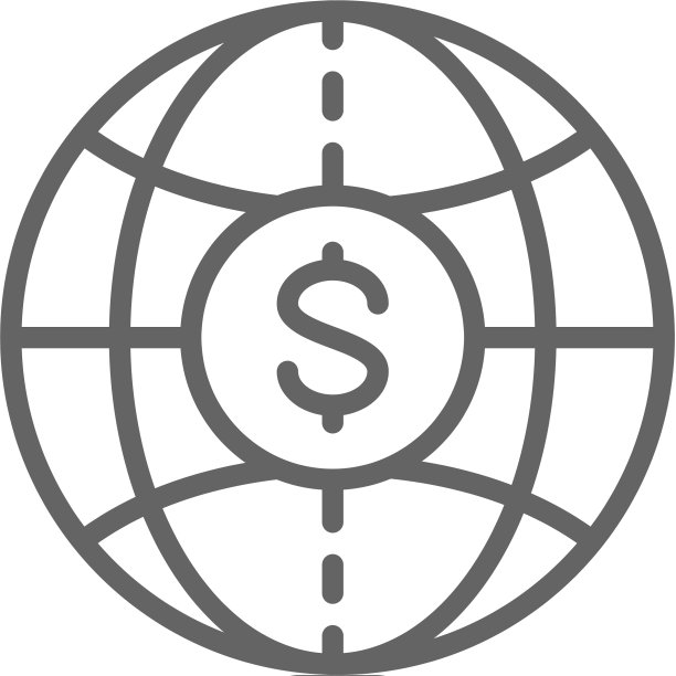 具有全球现金货币转移功能的硬币世界图片下载