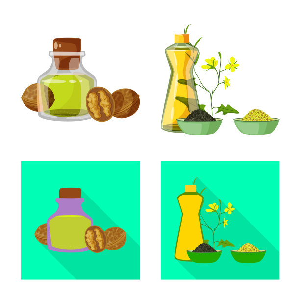 设计健康蔬菜标志套装图片下载