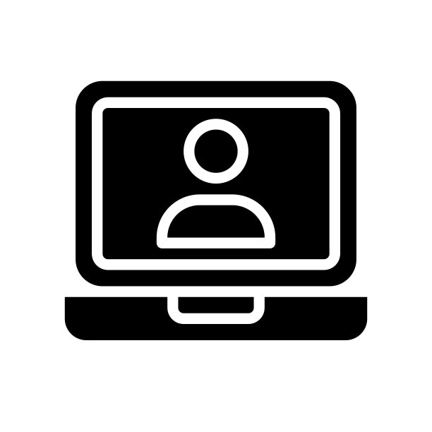 带有用户社交媒体实体风格图标的笔记本电脑图片下载